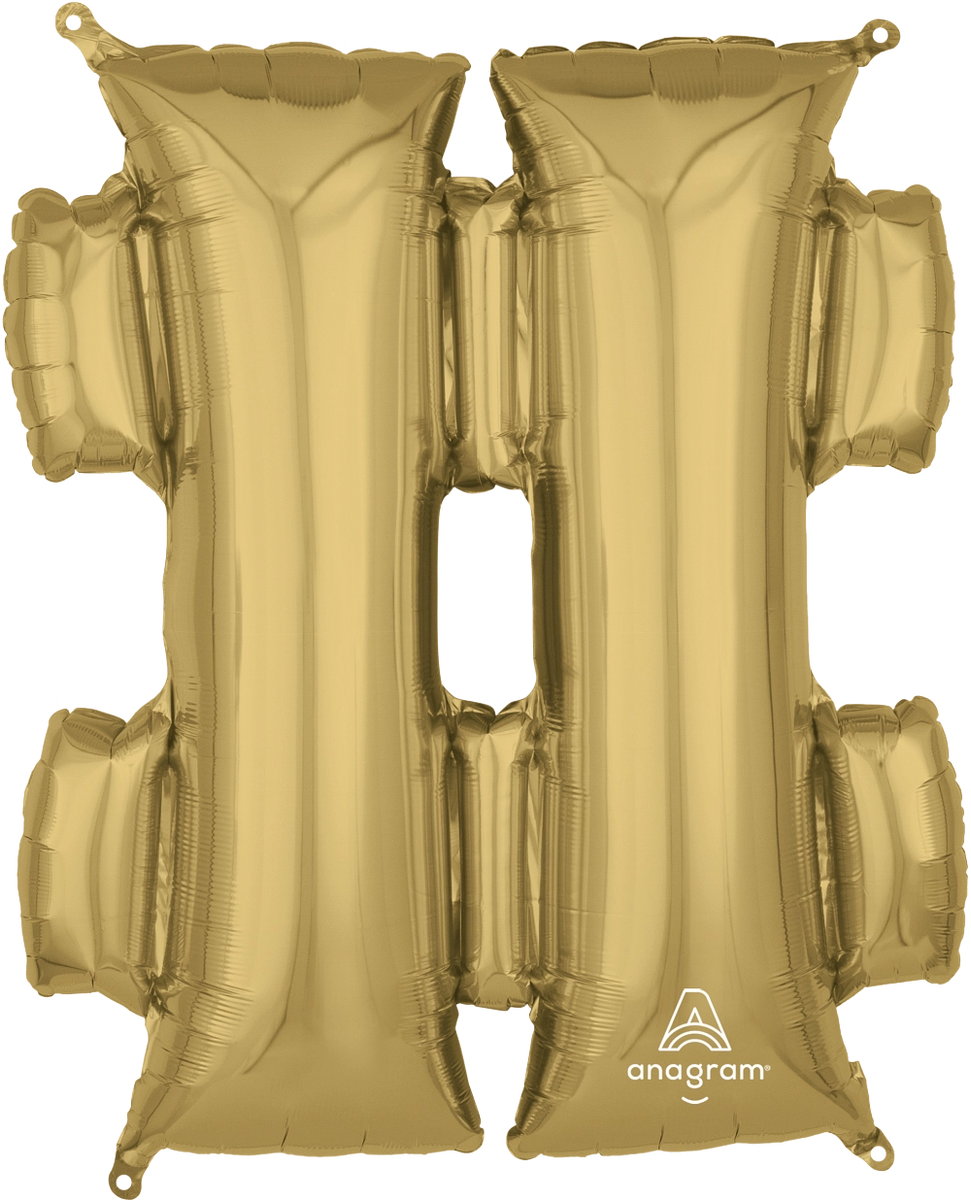 Anagram Gold & Symbol Foil Balloon - 34 Inch Large Mylar Balloon For Birthdays, Parties, Photo Backdrops - View #6