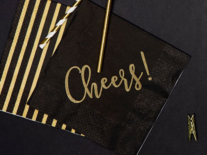 Napkins Stripes Gold  SP33-33-019