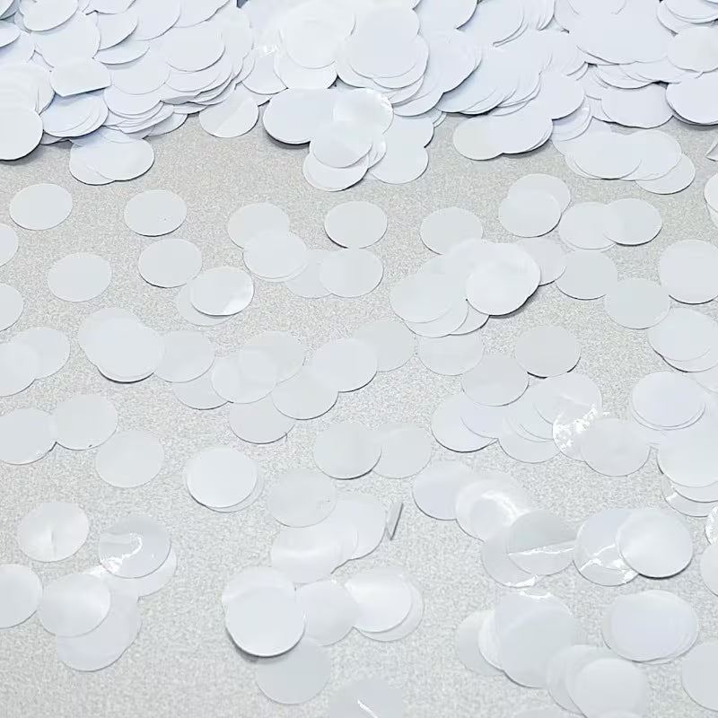 White Metallic Round Confetti 0.8 Oz | Party Decoration – Funny ...