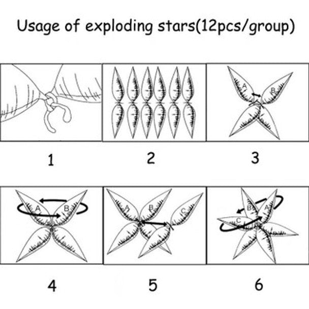 exploding star copper party decor balloon