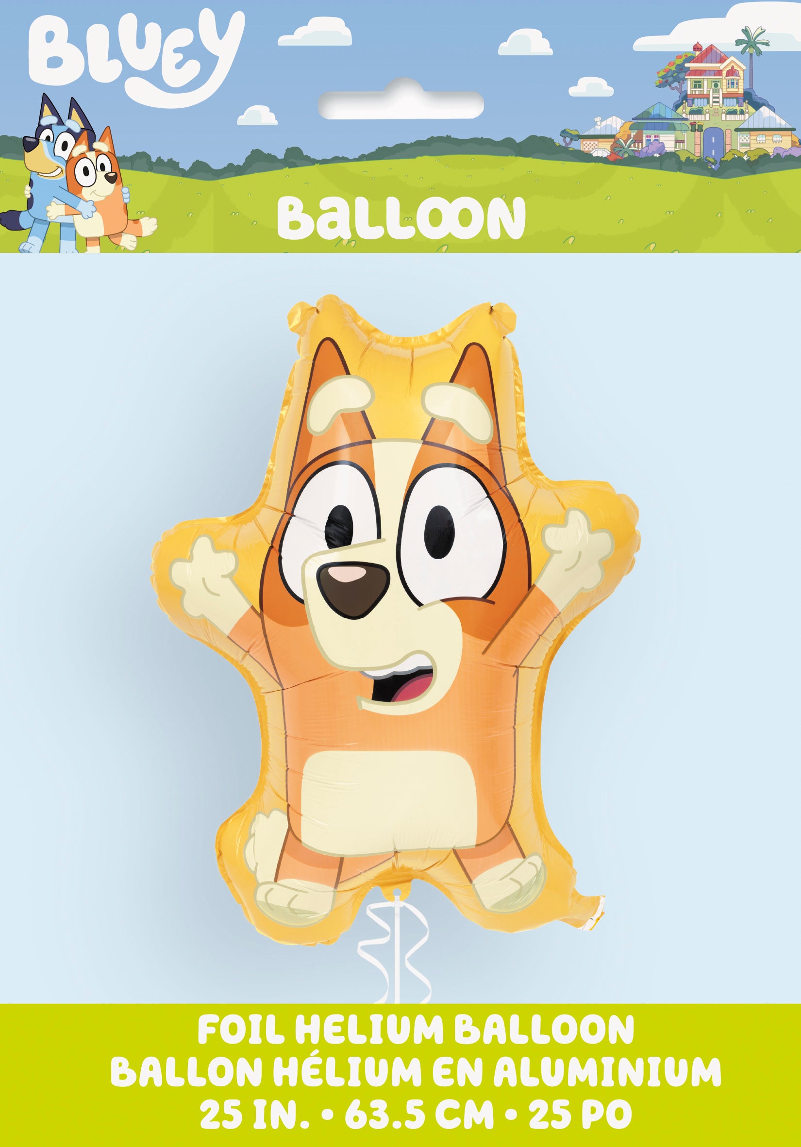 “Packaging of Bingo 25 inch foil balloon – Unique Industries Bluey design”