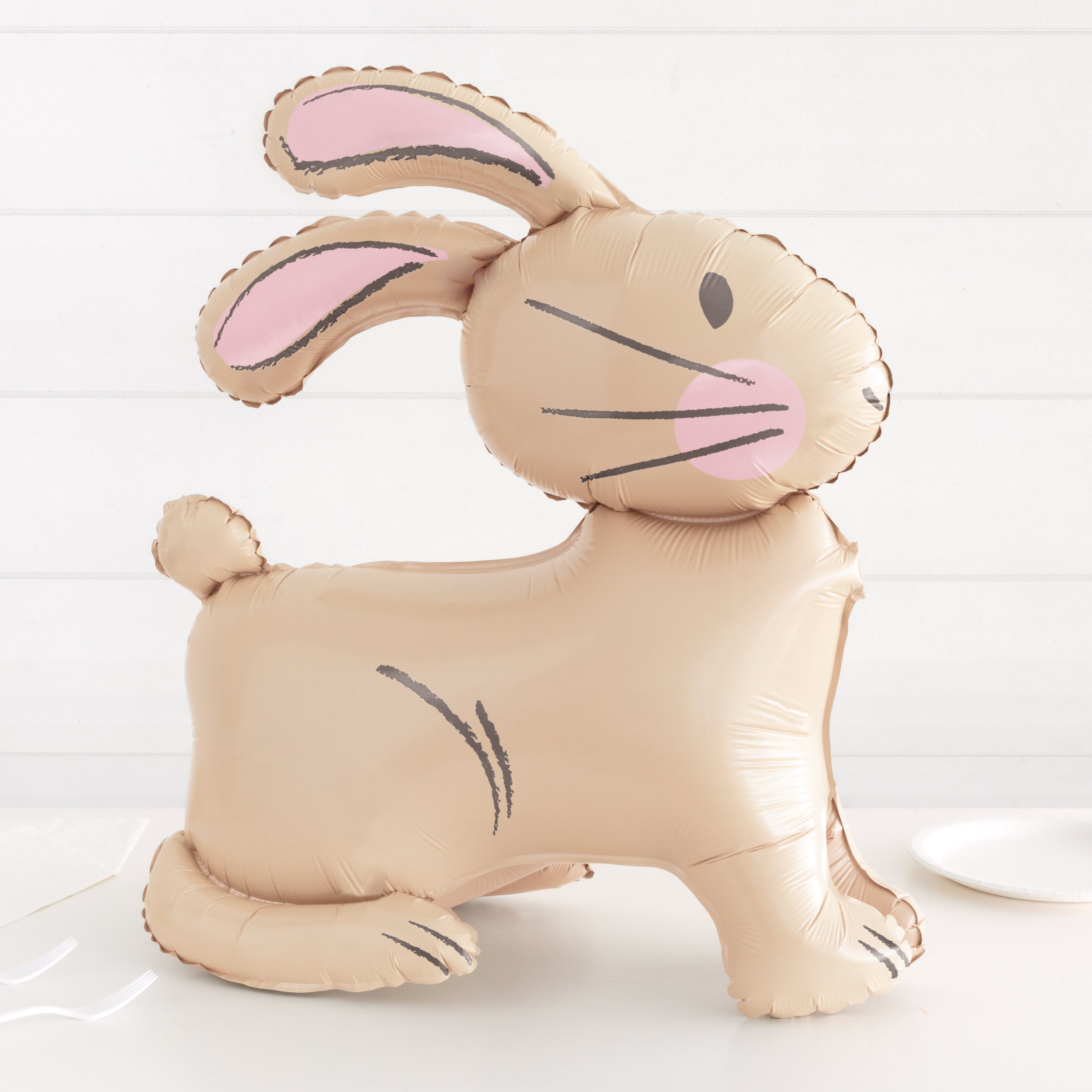 Cute bunny-shaped foil balloon for spring parties