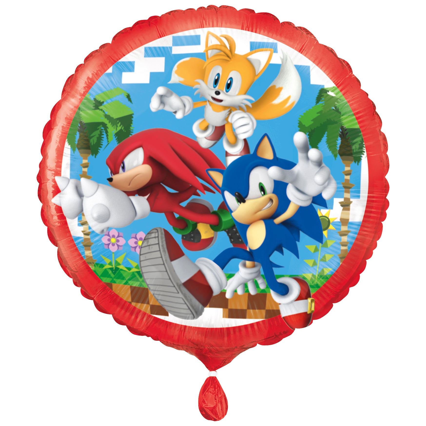 Sonic the Hedgehog 18-inch round foil balloon with Sega licensed characters.