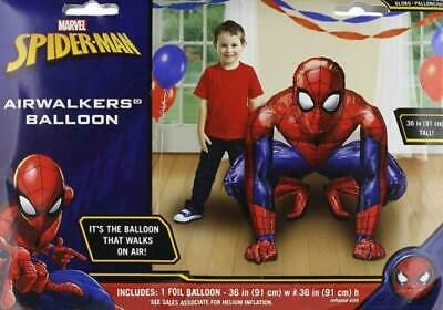 Spider-Man balloon display with birthday balloons