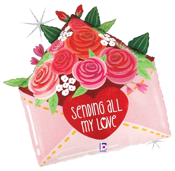 Sending Love Roses Envelope 25426 – Funny Balloons Miami LLC