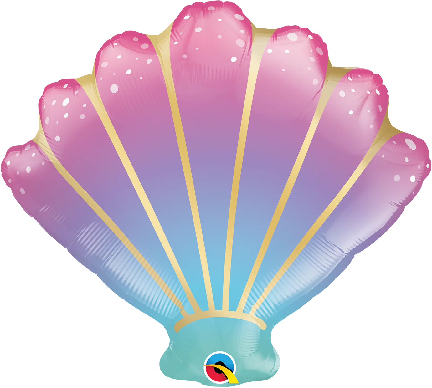 "Under the sea themed balloon seashell pink purple blue"