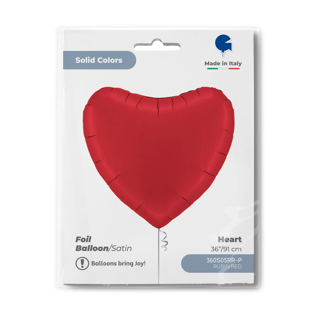 Packaged Grabo red heart balloon 36008R-P