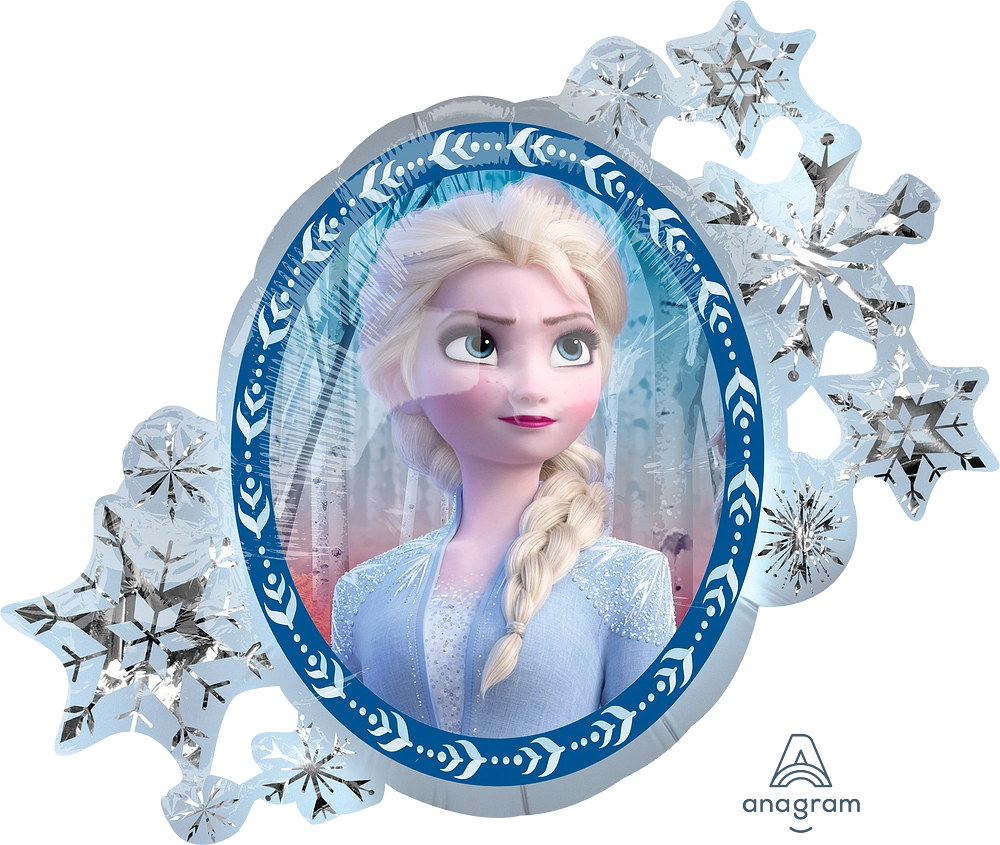 Frozen II foil balloon with Elsa and Anna, 30x26 inches, Disney licensed