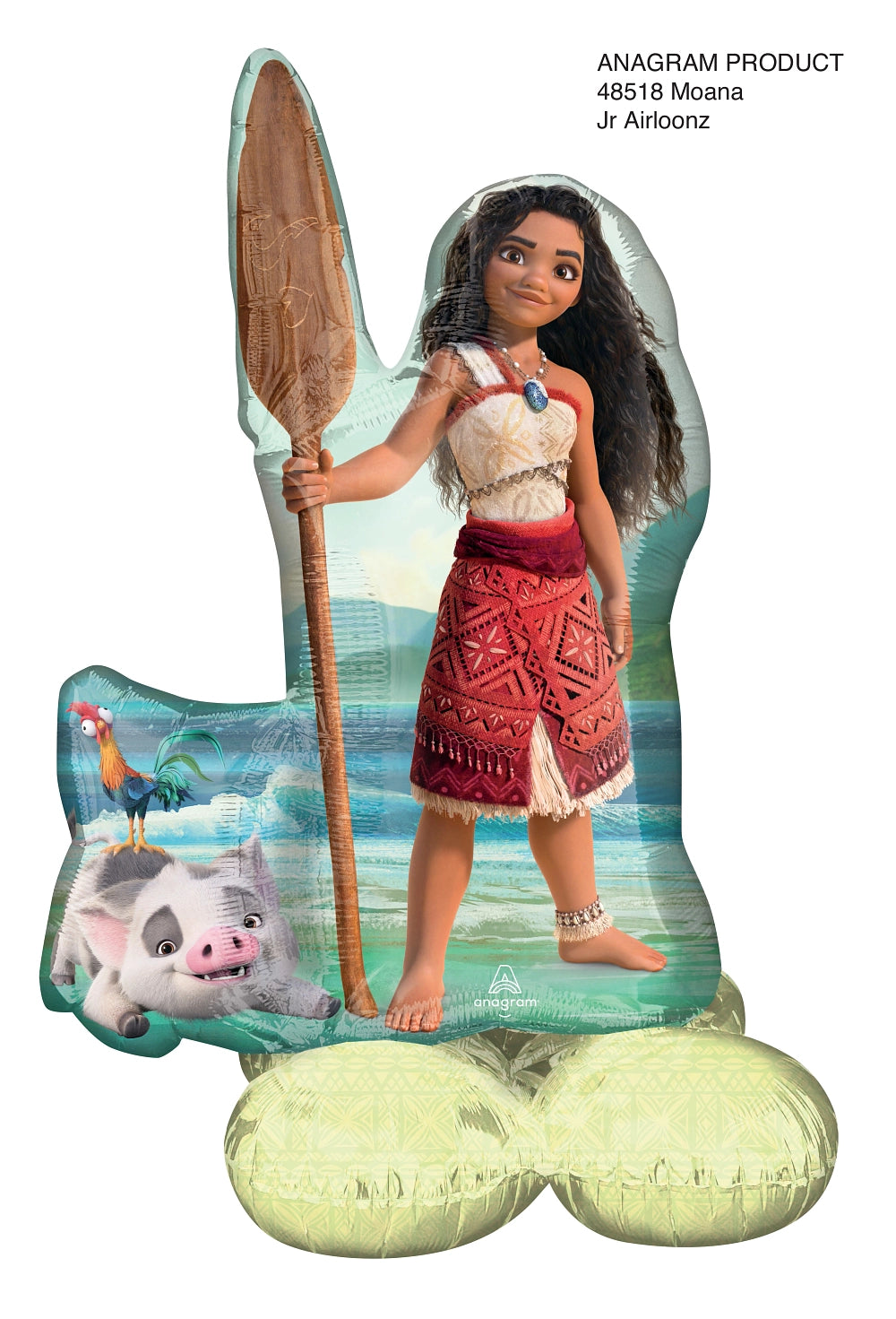 Moana AirLoonz standing balloon by Anagram with Pua – 39 inch.