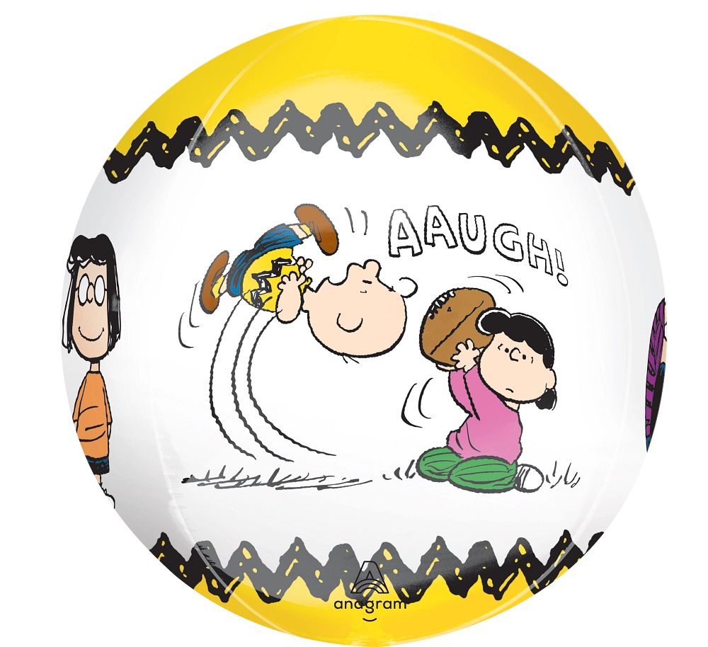 “Peanuts Orbz foil balloon 16 in featuring Snoopy, Charlie Brown and friends party decoration”