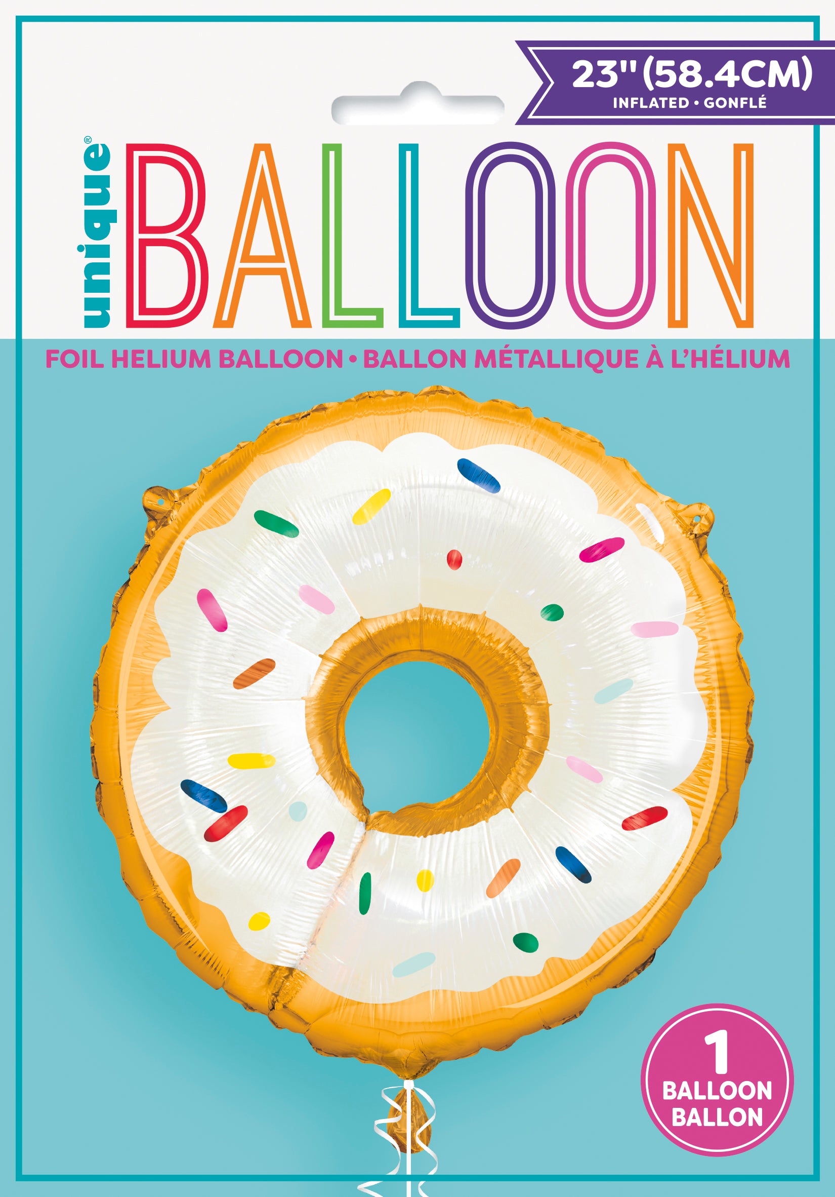 “Packaging of Giant Donut 23 inch balloon 54986 – donut party decoration”