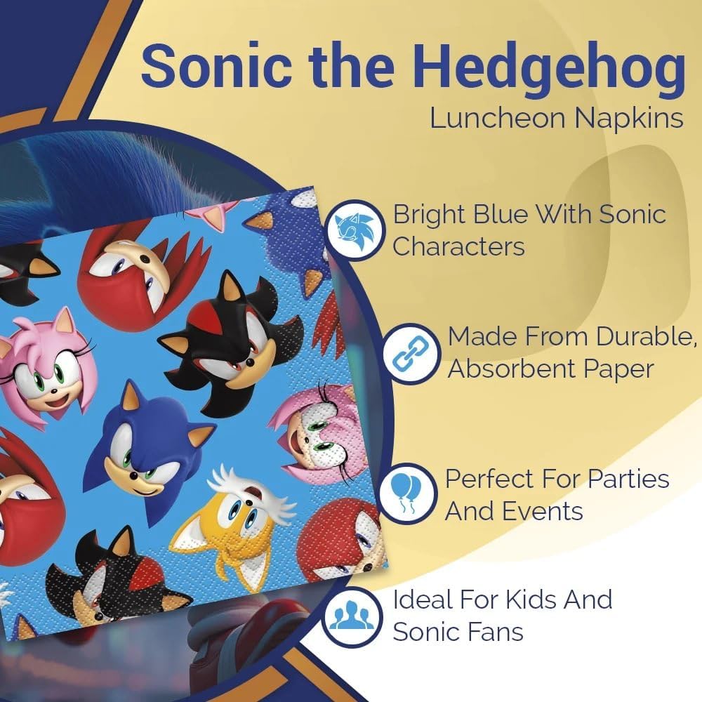 Sonic the Hedgehog Luncheon Napkins 21807