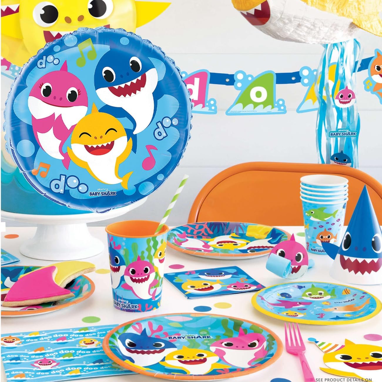 “Baby Shark 18 inch foil balloon with Pinkfong Nickelodeon characters"