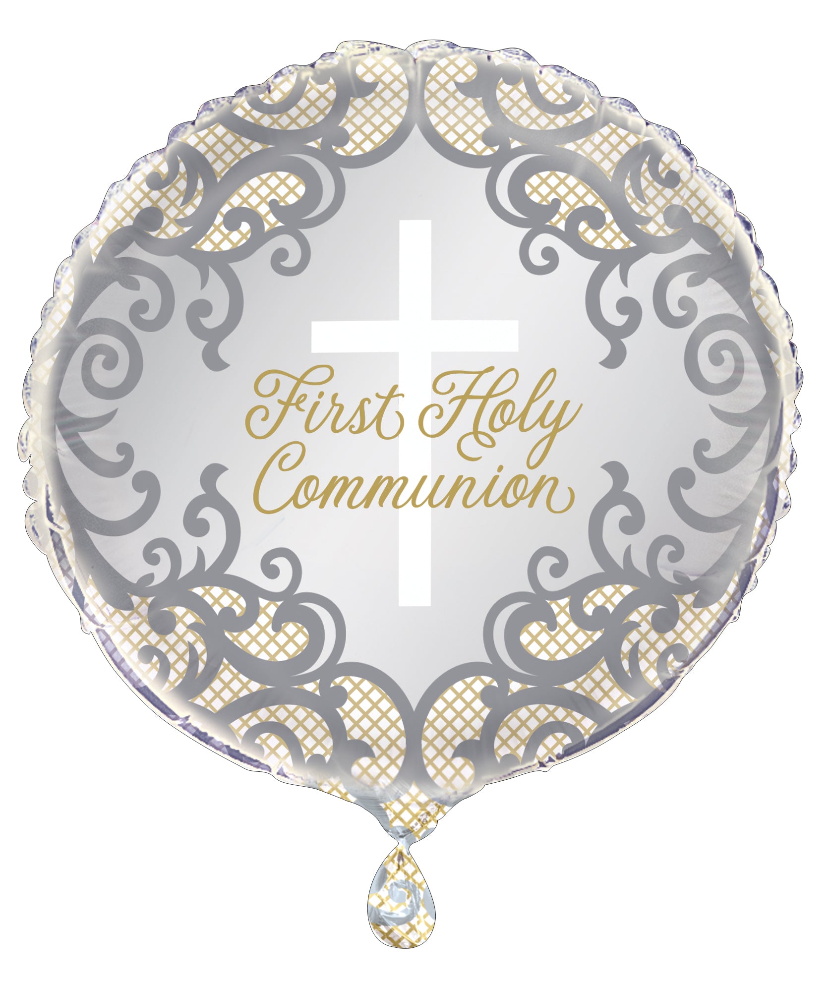 “First Holy Communion 18 inch round foil balloon”