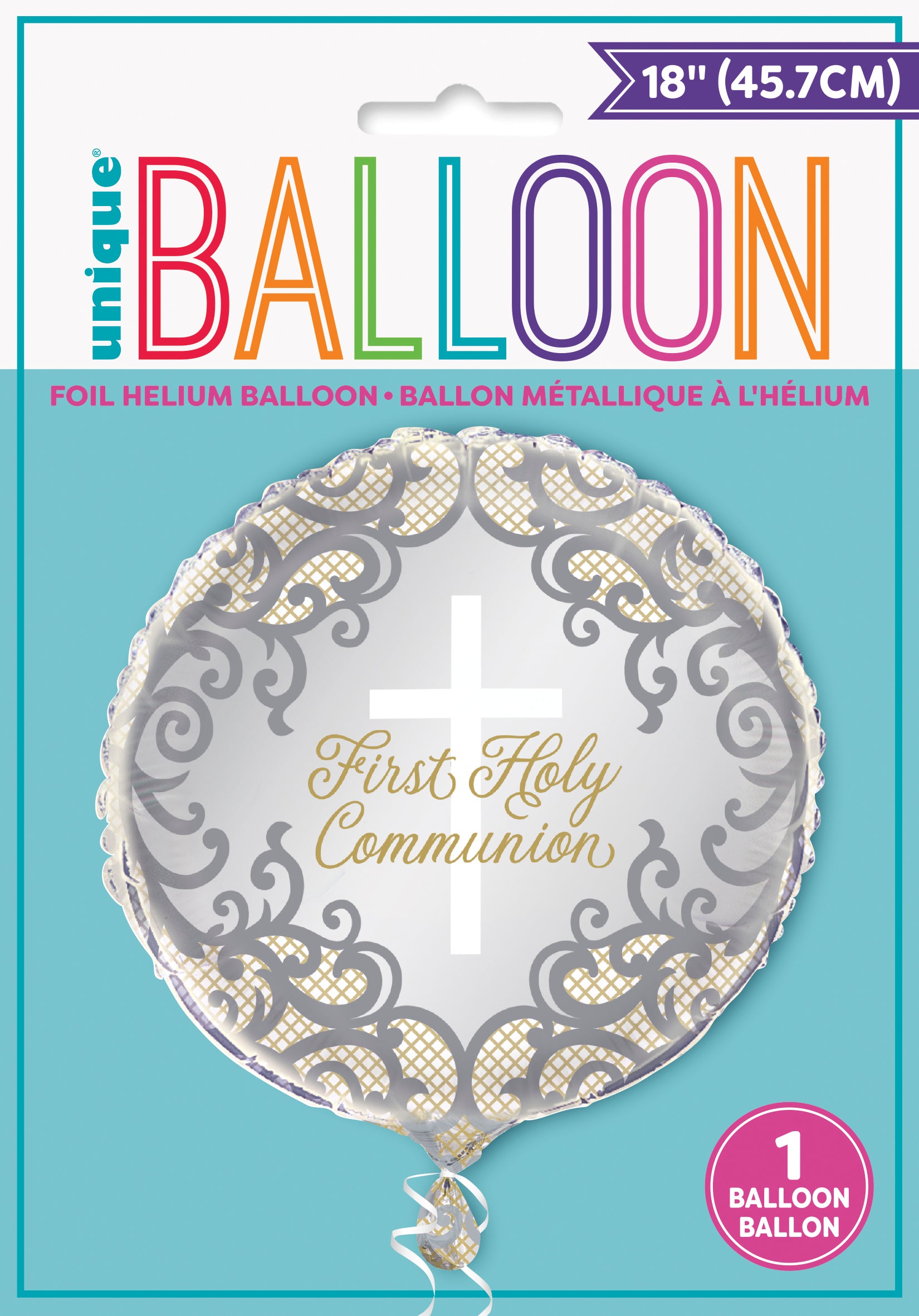 “Packaging of First Holy Communion balloon 74866 – religious celebration décor”