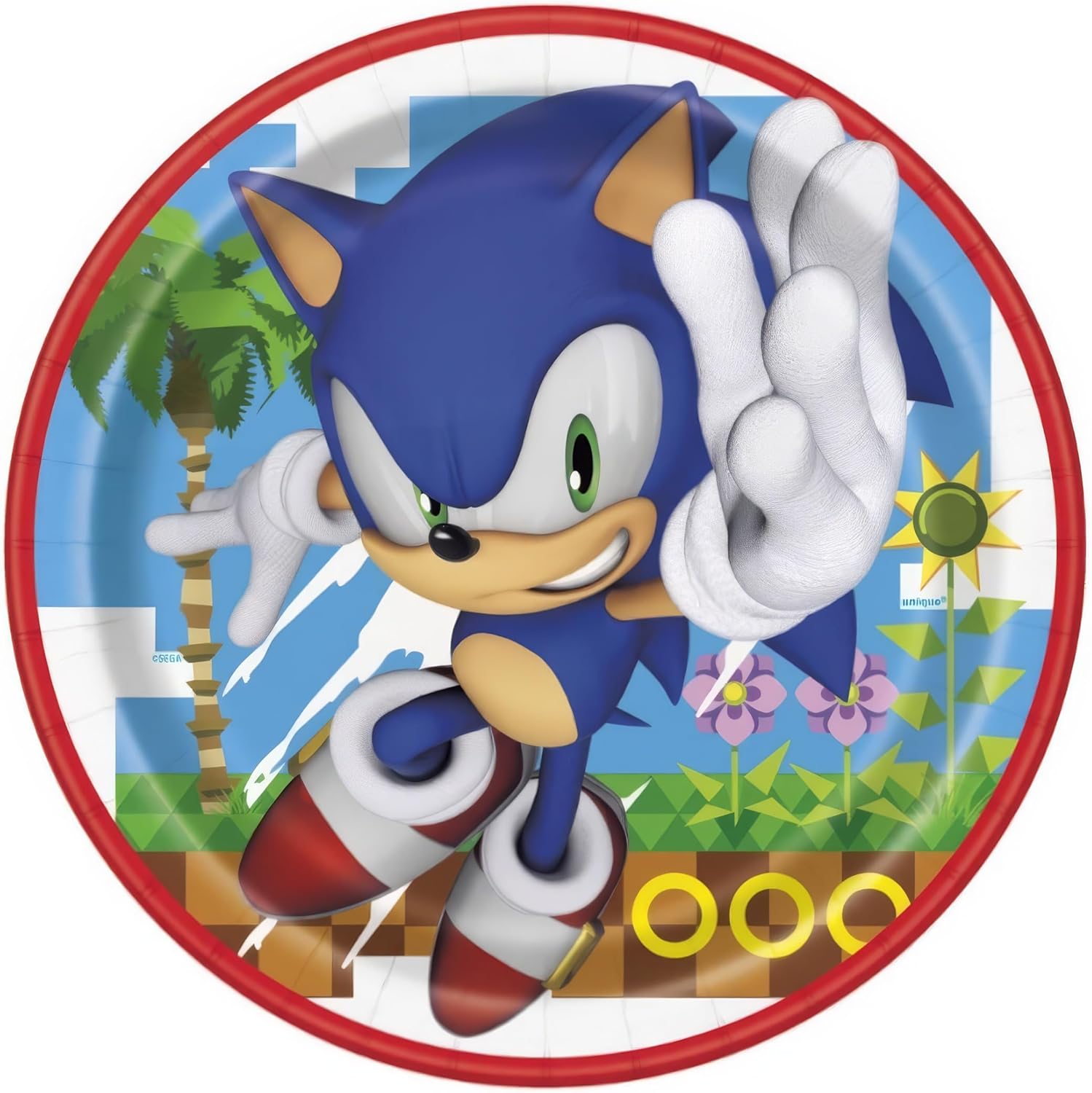 "Sonic the Hedgehog 9 inch plates – licensed birthday tableware"