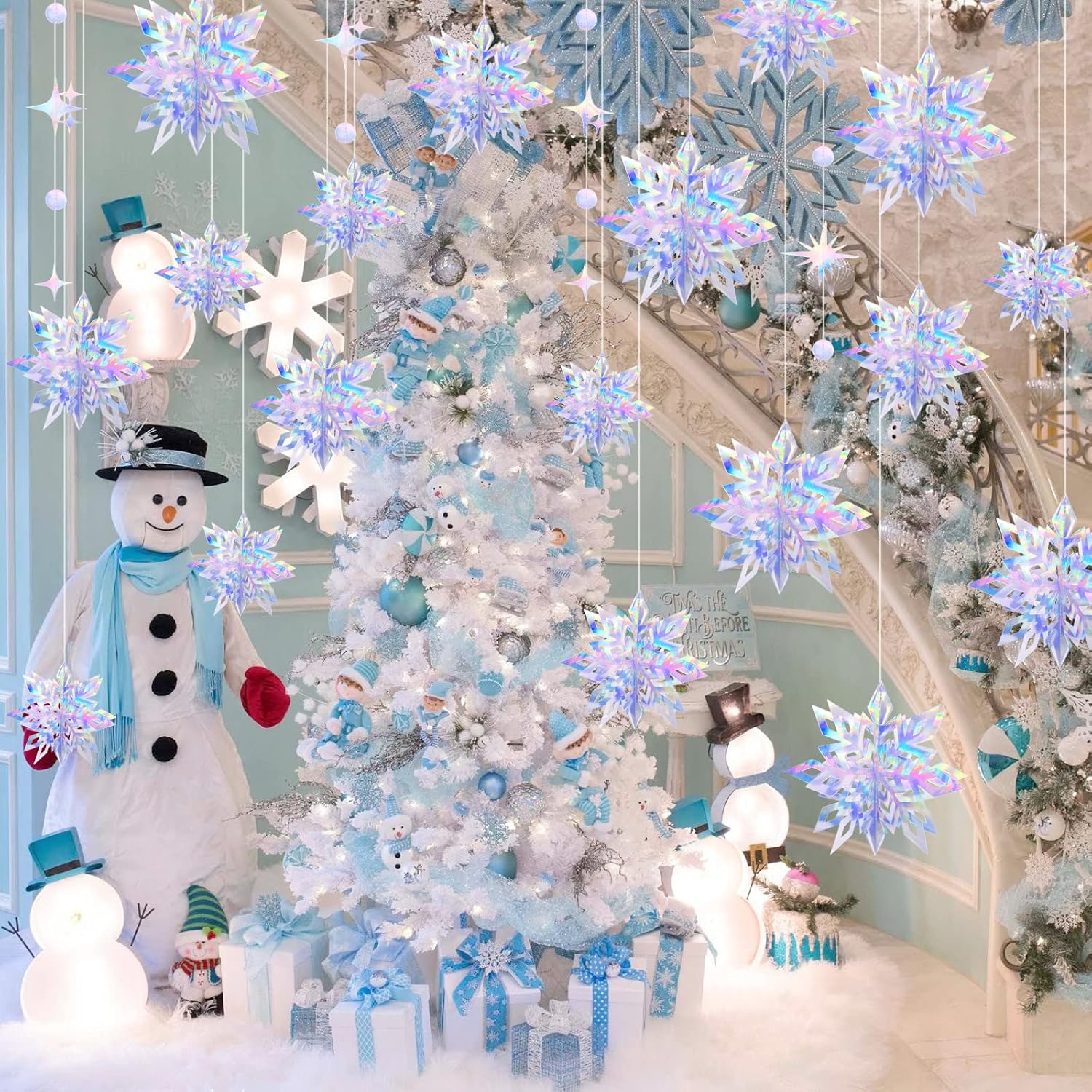 Hanging Decoration Snowflakes Iridescent - ZSC4-017