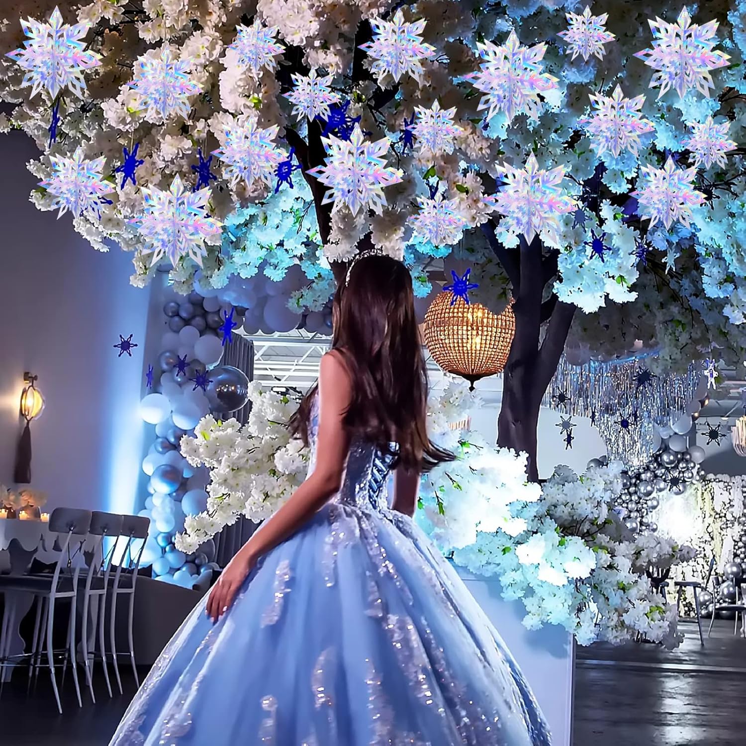 Hanging Decoration Snowflakes Iridescent - ZSC4-017