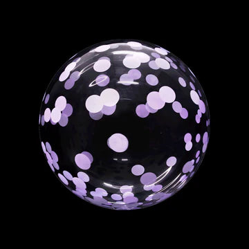Purple Dots on Clear Bubble Balloon  888346 - 18 in