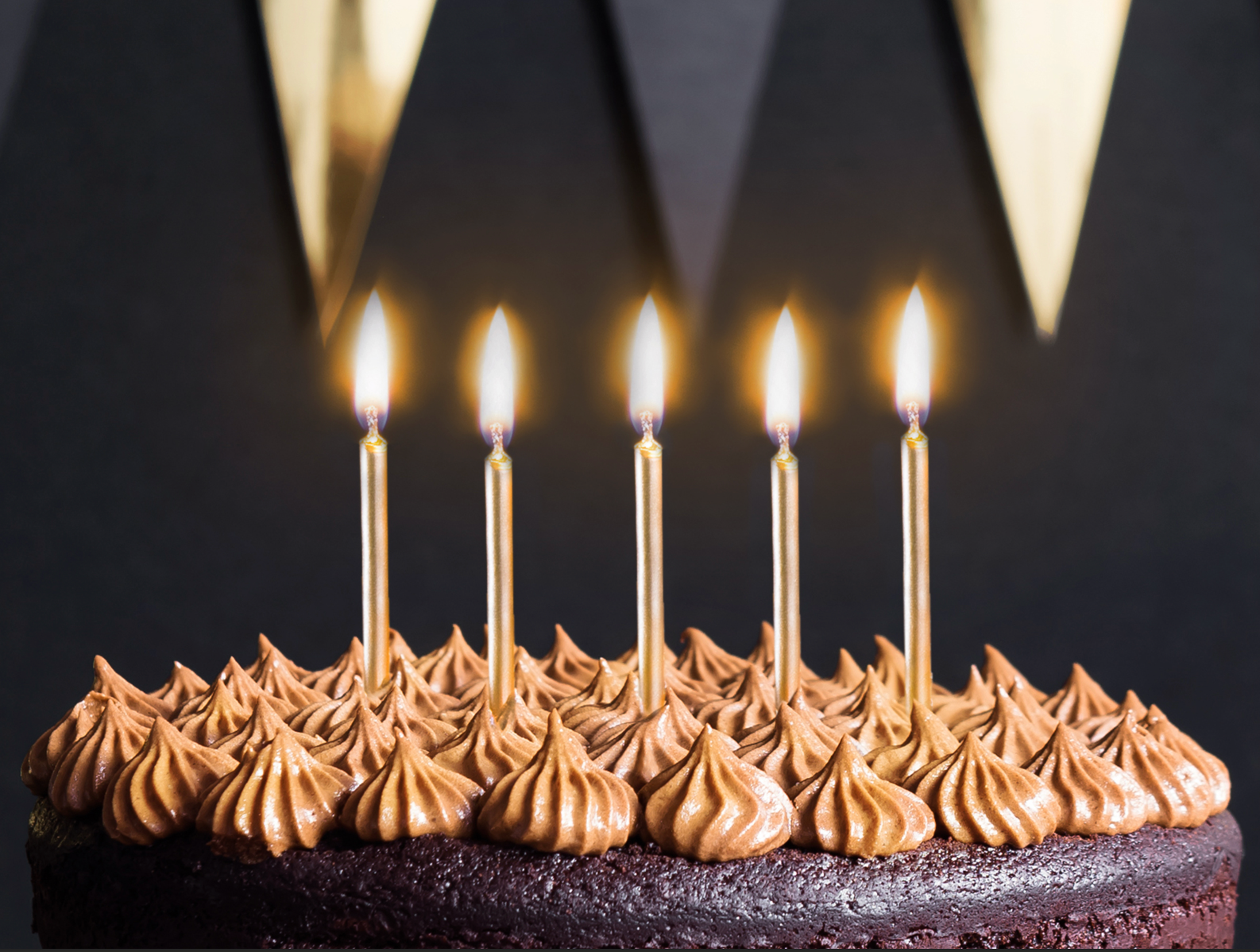 Birthday Candles Plain Metallic Gold SCP-10-019ME