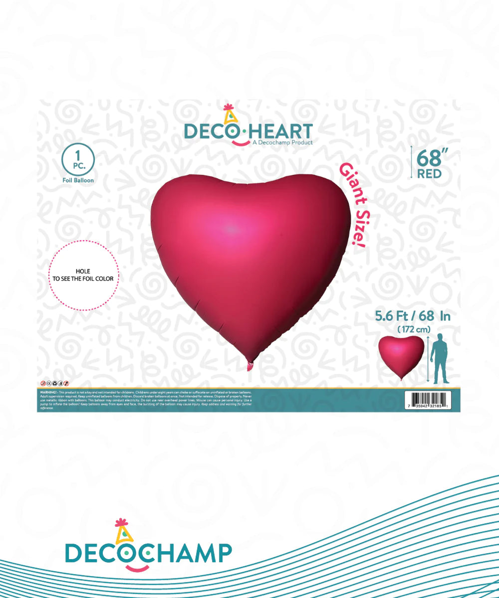 Giant DecoHeart Red 32185 - 68 in