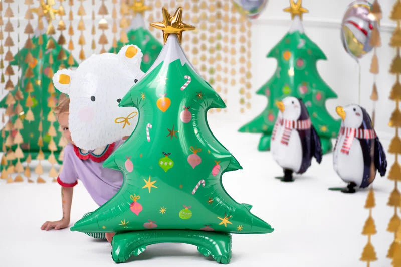 Standing Foil Balloon Christmas Tree Mix - FB114