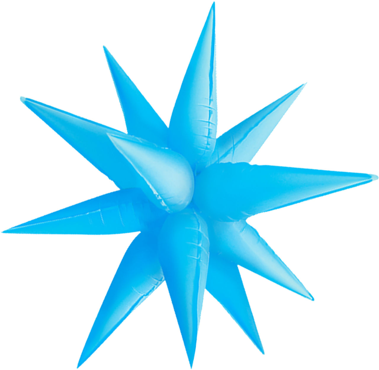 Exploding neon blue star-shaped foil balloon – 19 inch air-fill decoration