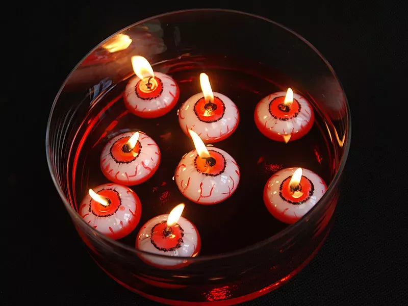 “Set of Halloween floating eye candles - spooky decor”