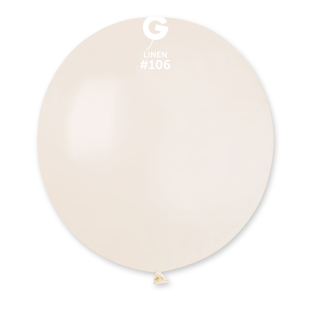 G19: #106 Linen 1062054 Standard Color 19 in – Funny Balloons Miami LLC