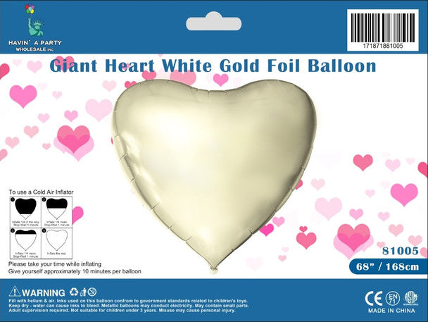Giant Heart White Gold 81005 - 68 in