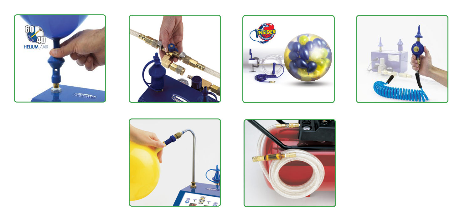 Balloon inflation using The Cube Inflator with step-by-step visuals