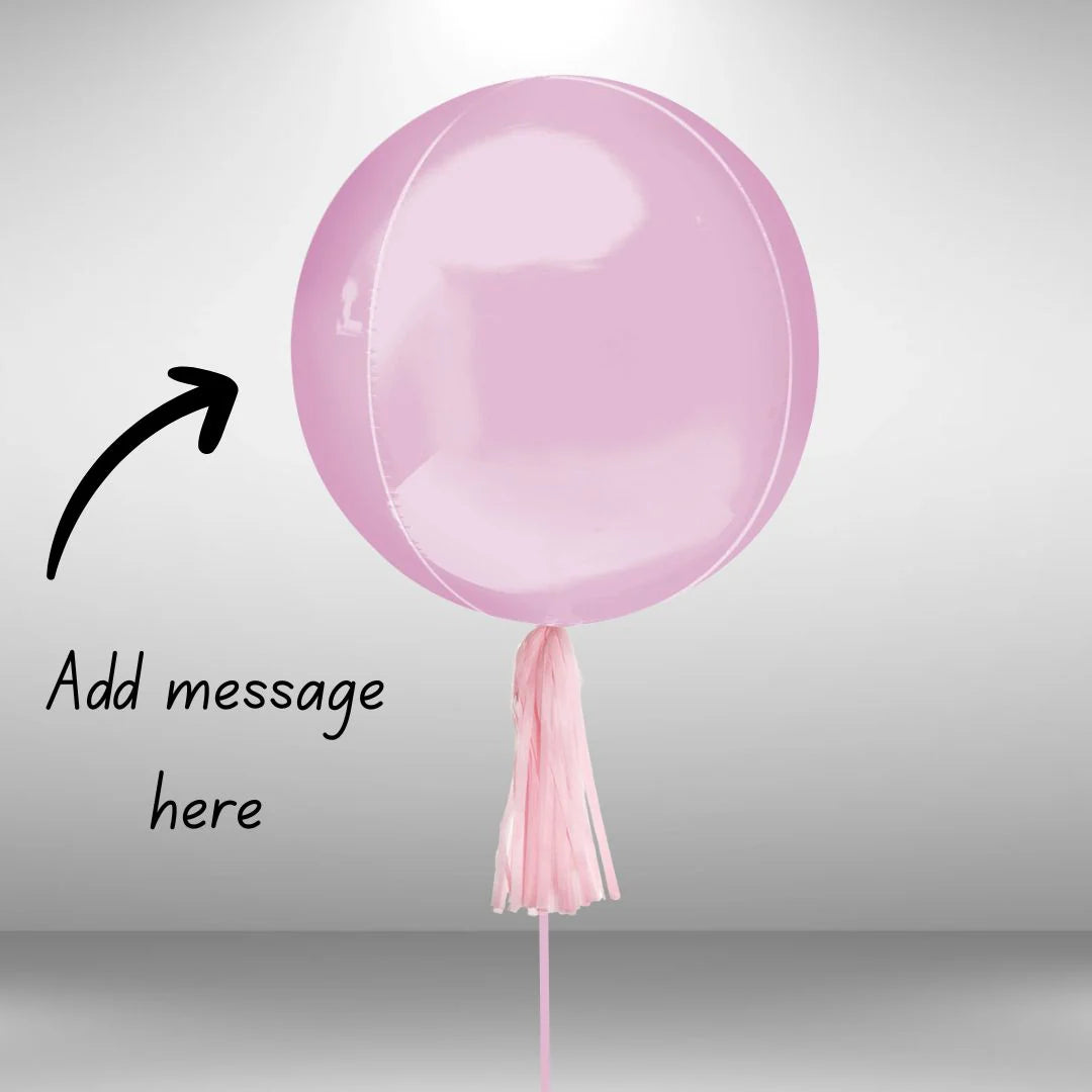 Orbz pastel pink foil balloon in round shape for elegant party decoration
