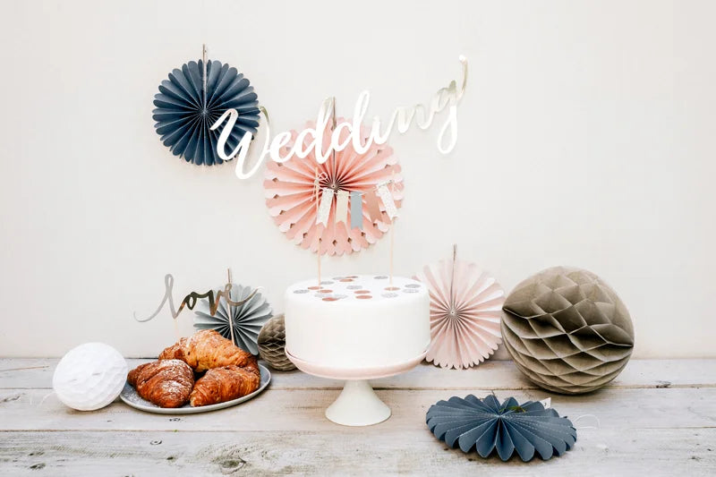 Close-up of rosettes in modern neutral colors
