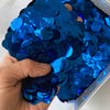 Shiny royal blue confetti for birthdays and graduations
