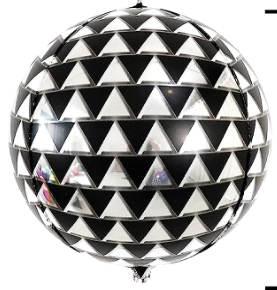 Black and Silver Sphere 57709 - 22 in