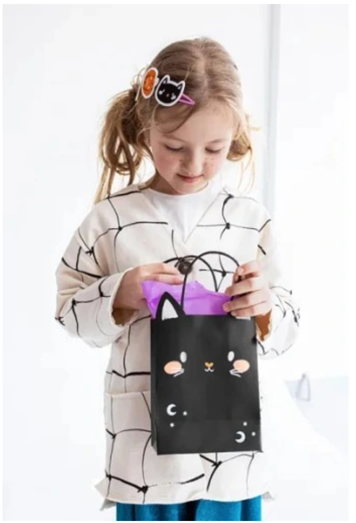"Halloween gift bag for kids with cat ears"