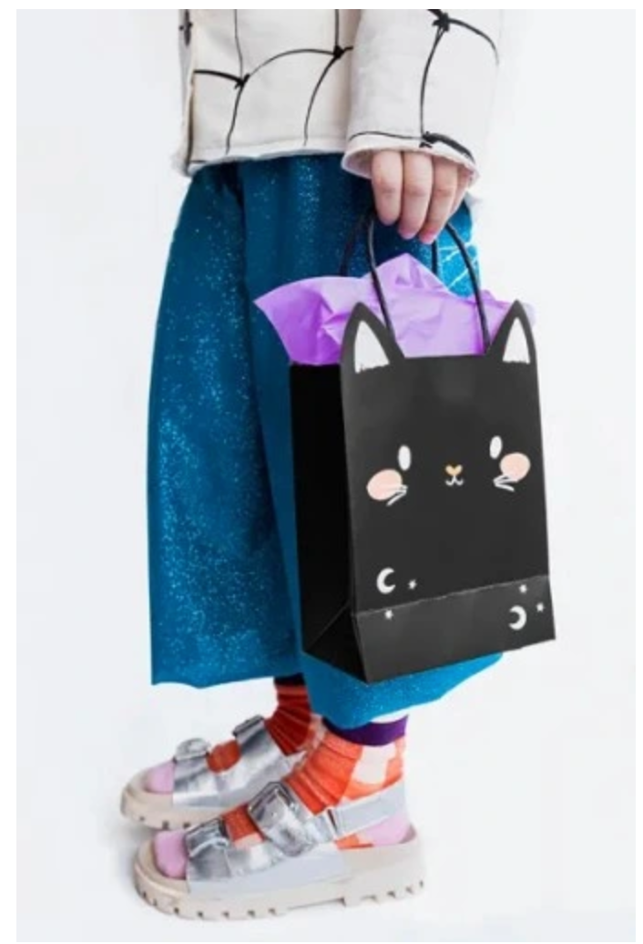 "Halloween gift bag for kids with cat ears"