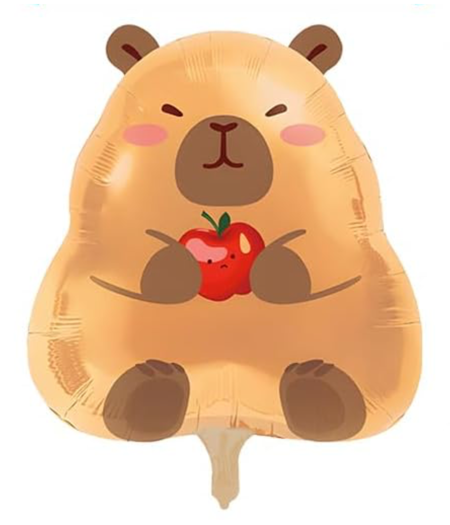 "Cute Capybara Balloon 22 in foil animal party decoration"
