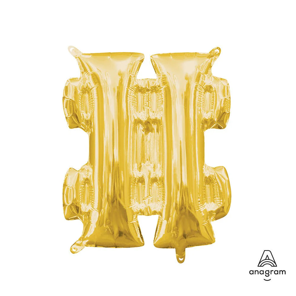 Gold Foil Balloon – Hashtag “#” Balloon