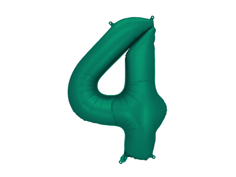 Foil Balloon Number 4 Bottle Green - FB1S-4-012B