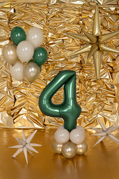 Foil Balloon Number 4 Bottle Green - FB1S-4-012B
