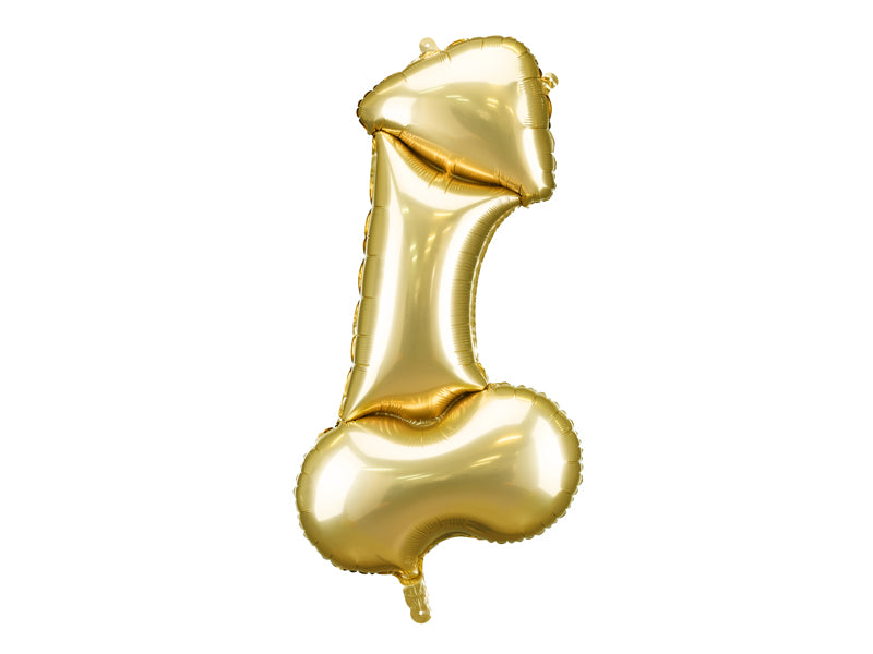Gold penis foil balloon 35 inch – bachelorette party decoration