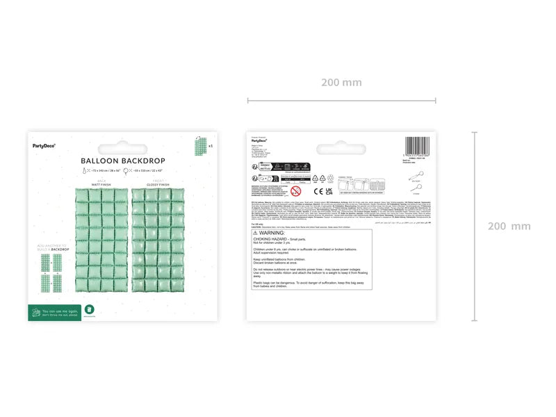 Foil Balloon Curtain Double-Sided Sage - FB231-109