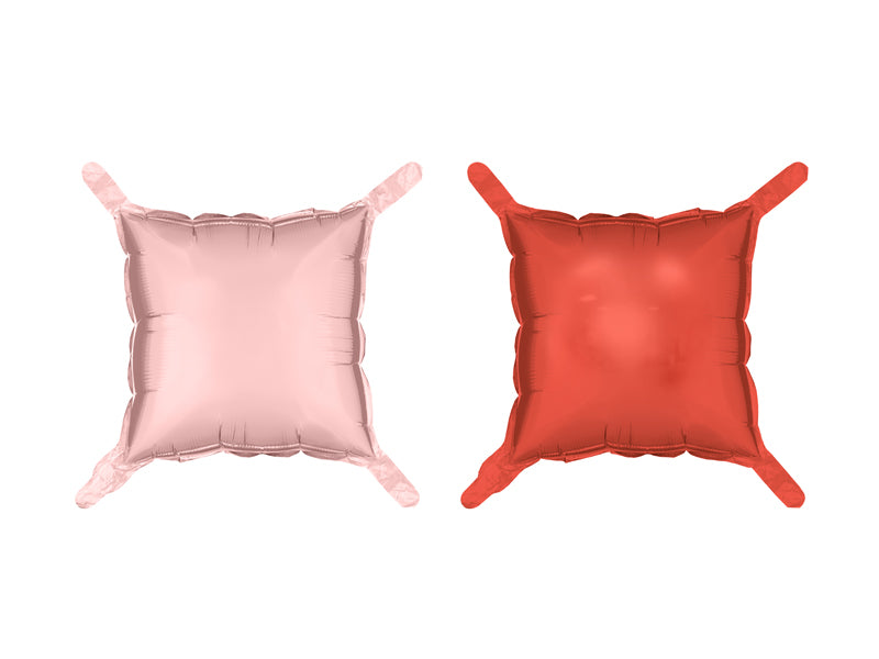 Pink and Red Double-Sided Foil Square Balloon 15.7×15.7 in
