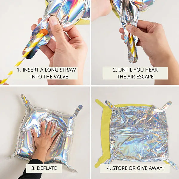 Foil Balloon Curtain Double-Sided Square Dusty Rose - FB242-4-081BR