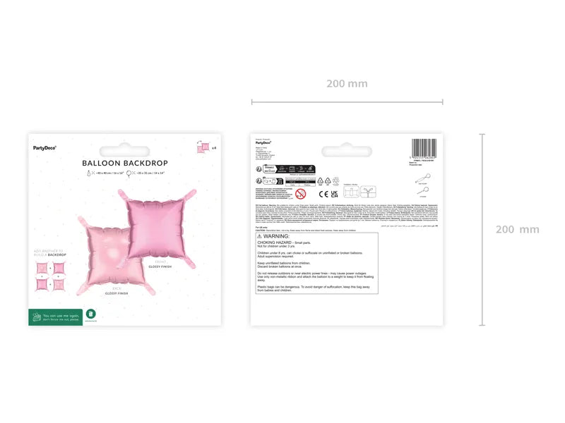 Foil Balloon Curtain Double-Sided Square Dusty Rose - FB242-4-081BR