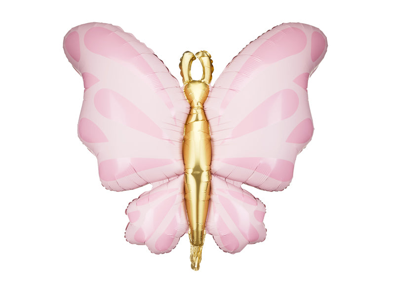 Pink butterfly foil balloon 30 inch – fairy and baby shower party decor 
