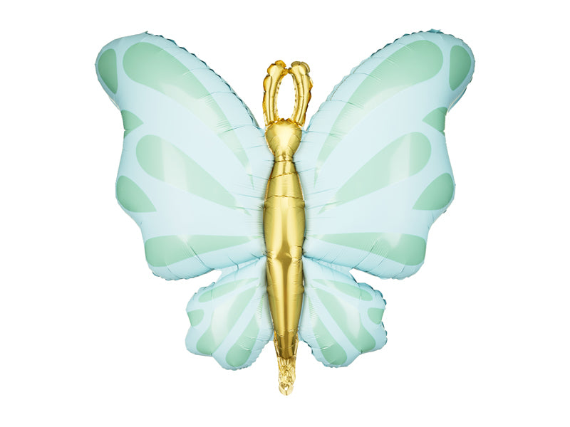 Mint butterfly foil balloon 30 inch – pastel party decor