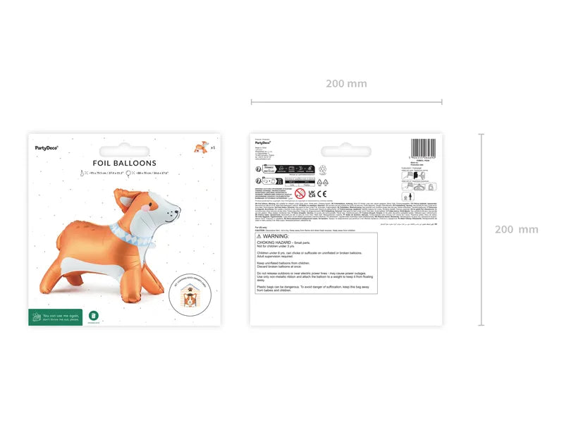 Standing Foil Balloon Corgi - FB249