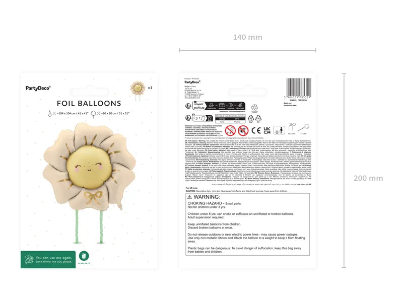 Foil Balloon Light Beige Flower - FB273-013J